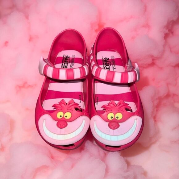 Toddler Mini Melissa X Disney Alice & Wonderland Cheshire Cat Mary Jane Size 8 - Picture 1 of 8